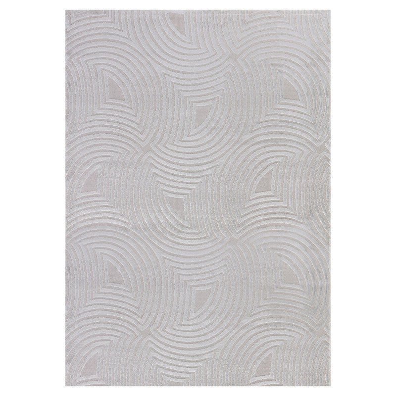 Sahara Vloerkleed – Zilver – Zachte Lijnen & Minimalistisch Design