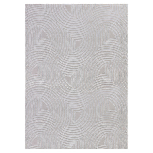 Sahara Vloerkleed – Zilver – Zachte Lijnen & Minimalistisch Design