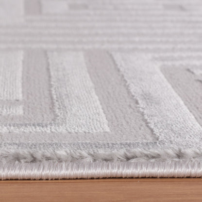 Sahara Vloerkleed – Zilver – Minimalistisch Rasterpatroon – Tijdloos Design