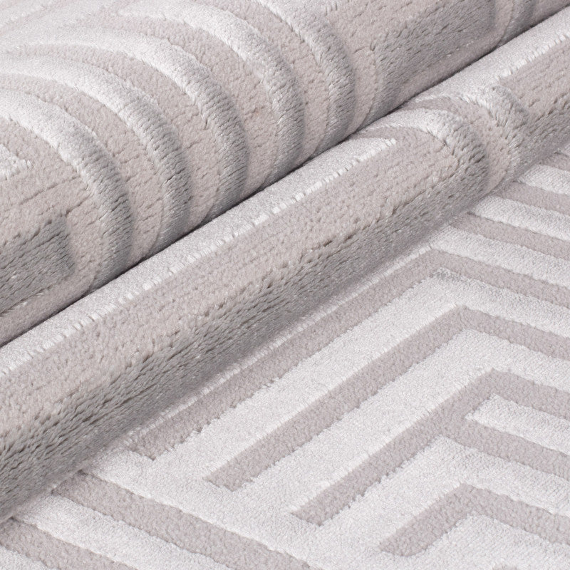 Sahara Vloerkleed – Zilver – Minimalistisch Rasterpatroon – Tijdloos Design