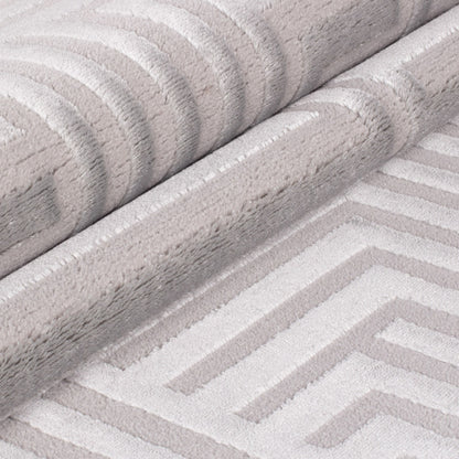Sahara Vloerkleed – Zilver – Minimalistisch Rasterpatroon – Tijdloos Design
