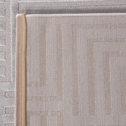 Sahara Vloerkleed – Zilver – Minimalistisch Rasterpatroon – Tijdloos Design