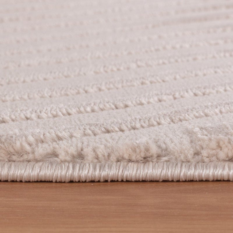 Sahara Vloerkleed – Beige – Diagonaal Lijnenspel – Laagpolig & Modern