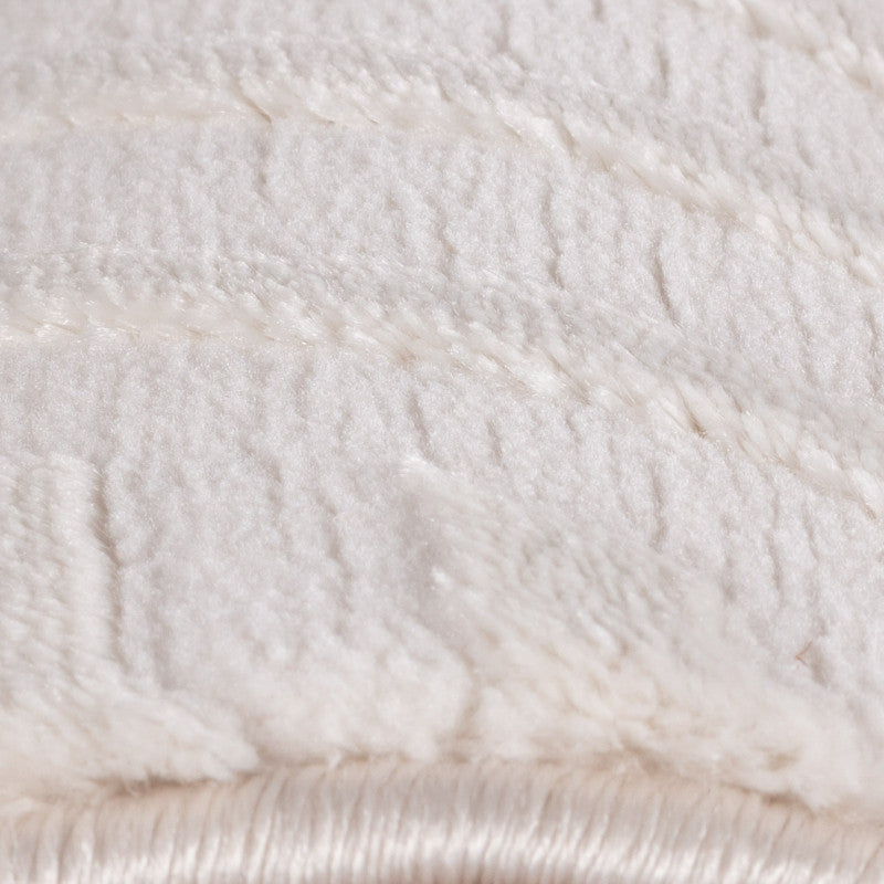 Sahara Vloerkleed – Crème – Diagonaal Lijnenspel – Laagpolig & Modern