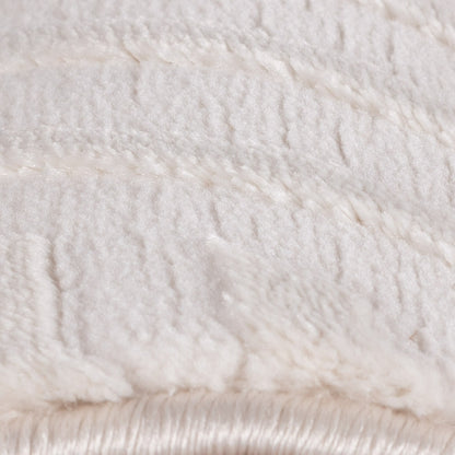 Sahara Vloerkleed – Crème – Diagonaal Lijnenspel – Laagpolig & Modern