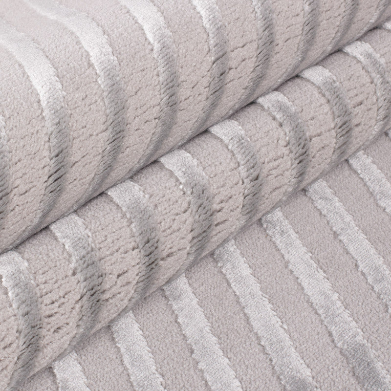 Sahara Vloerkleed – Zilver – Diagonaal Lijnenspel – Laagpolig & Modern