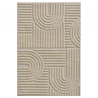 Japandi Art Vloerkleed Beige – Scandinavisch & Japans Design – Laagpolig
