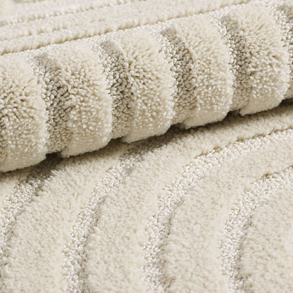 Japandi Art Vloerkleed Crème – Scandinavisch & Japans Design – Laagpolig