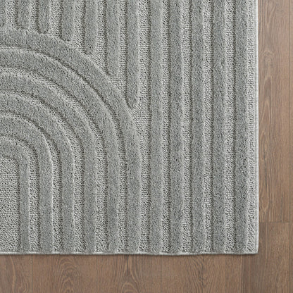 Japandi Art Vloerkleed Grijs – Scandinavisch & Japans Design – Laagpolig
