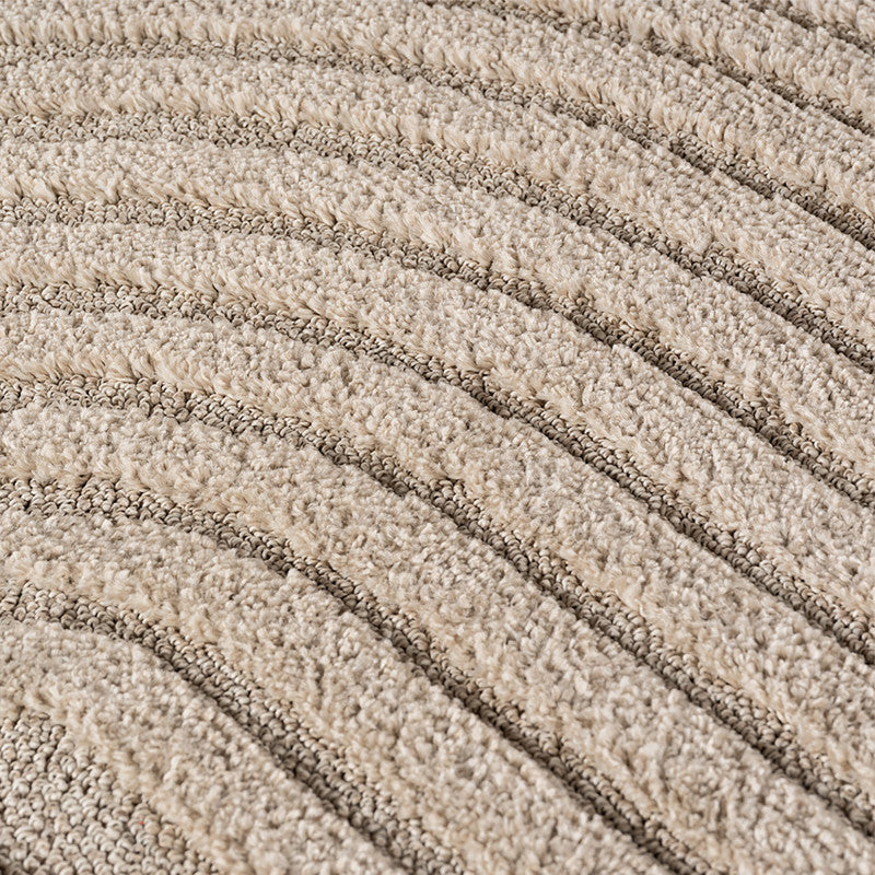 Art Vloerkleed – Japandi – Boogpatroon – Modern & Laagpolig – Beige/Bruin