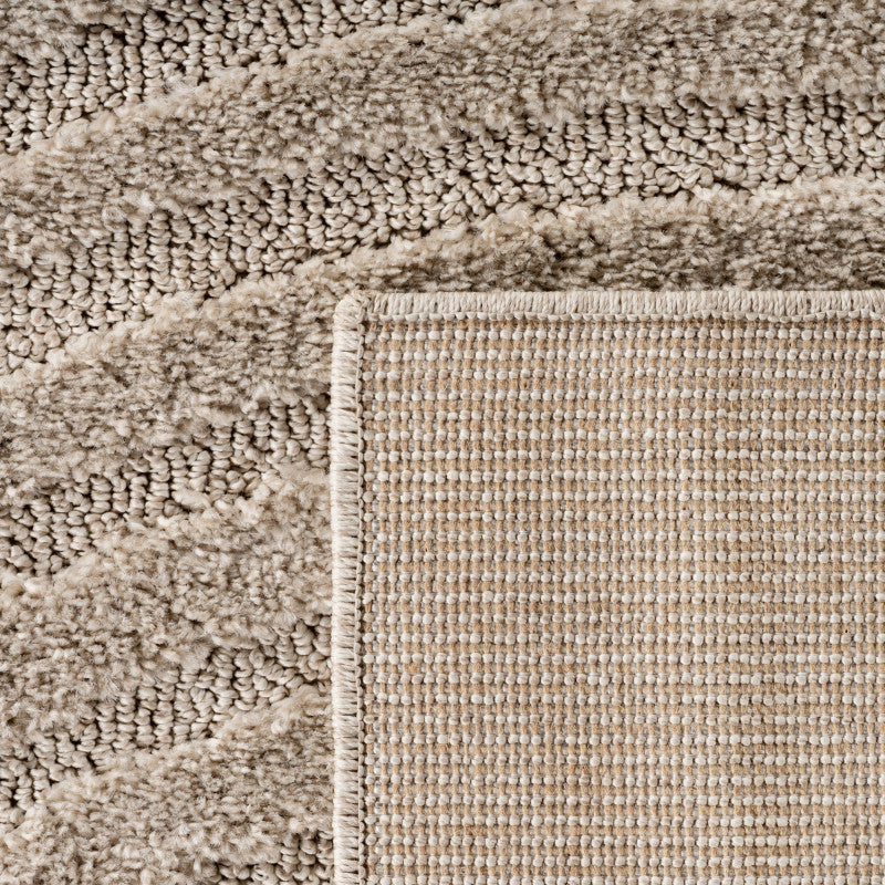 Art Vloerkleed – Japandi – Boogpatroon – Modern & Laagpolig – Beige/Bruin