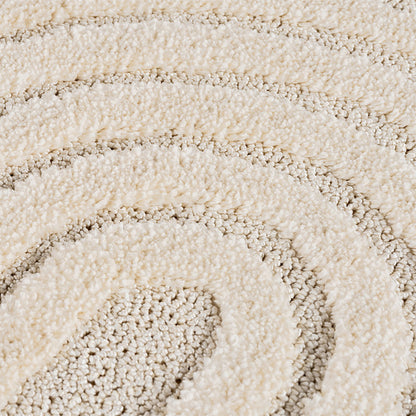 Art Vloerkleed – Japandi – Boogpatroon – Modern & Laagpolig – Creme/Beige