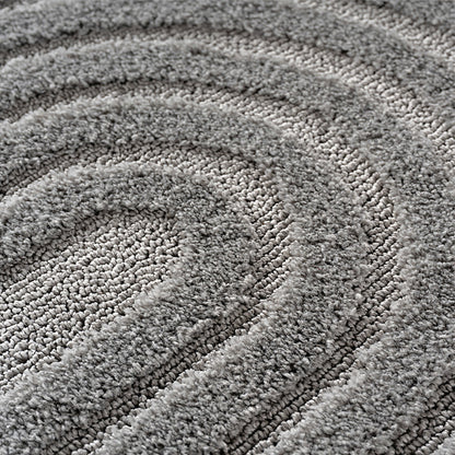 Art Vloerkleed – Japandi – Boogpatroon – Modern & Laagpolig – Grijs
