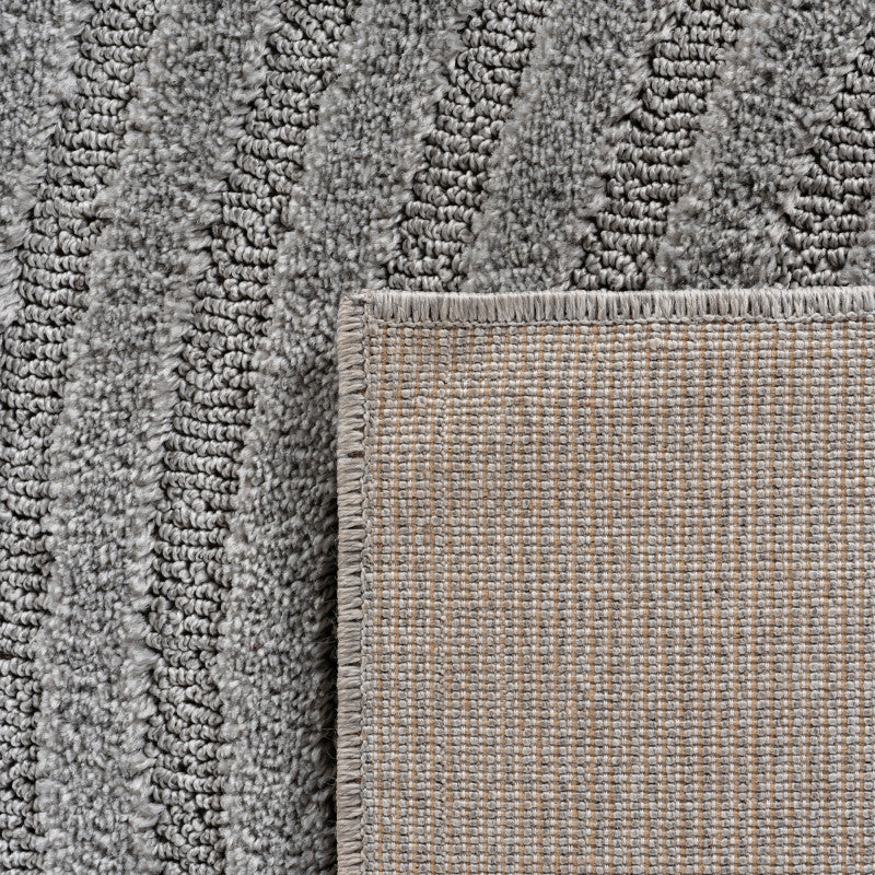 Art Vloerkleed – Japandi – Boogpatroon – Modern & Laagpolig – Grijs