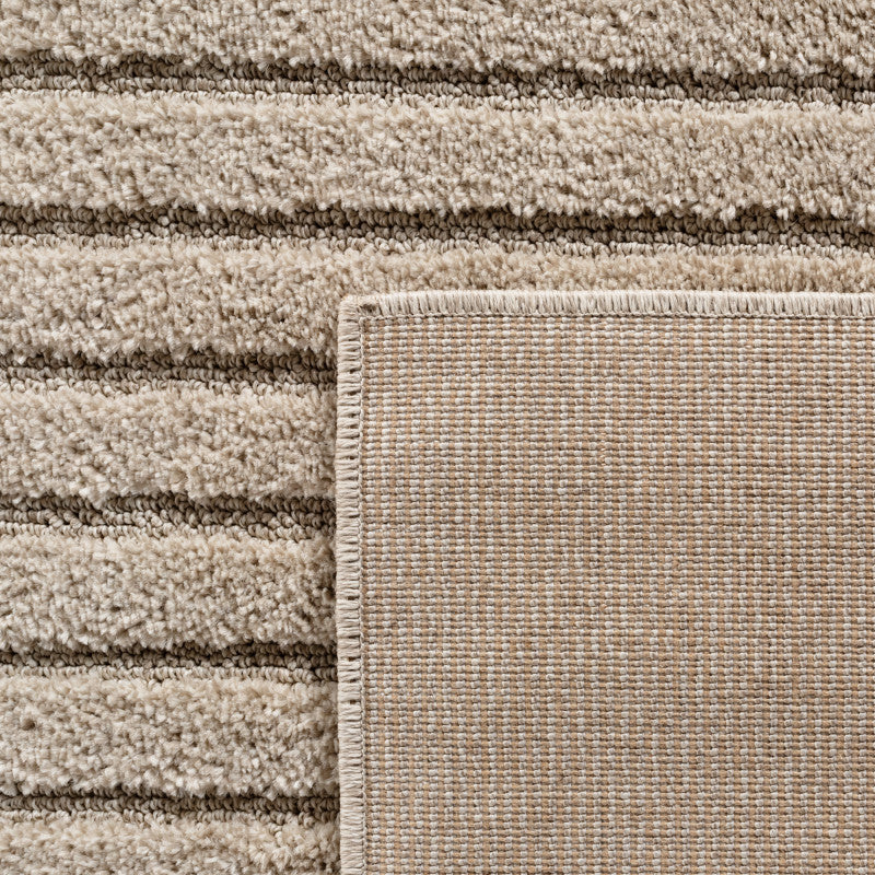 Art Vloerkleed – Japandi – Blokpatroon – Modern & Laagpolig – Beige/Bruin