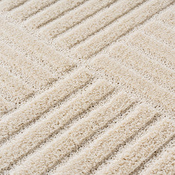 Art Vloerkleed – Japandi – Blokpatroon – Modern & Laagpolig – Creme/Beige