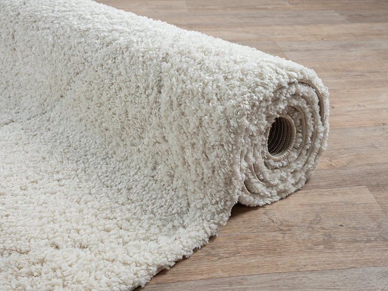 Ideal Shaggy Vloerkleed – Cream – Berber Ruitpatroon – Hoogpolig Vloerkleed