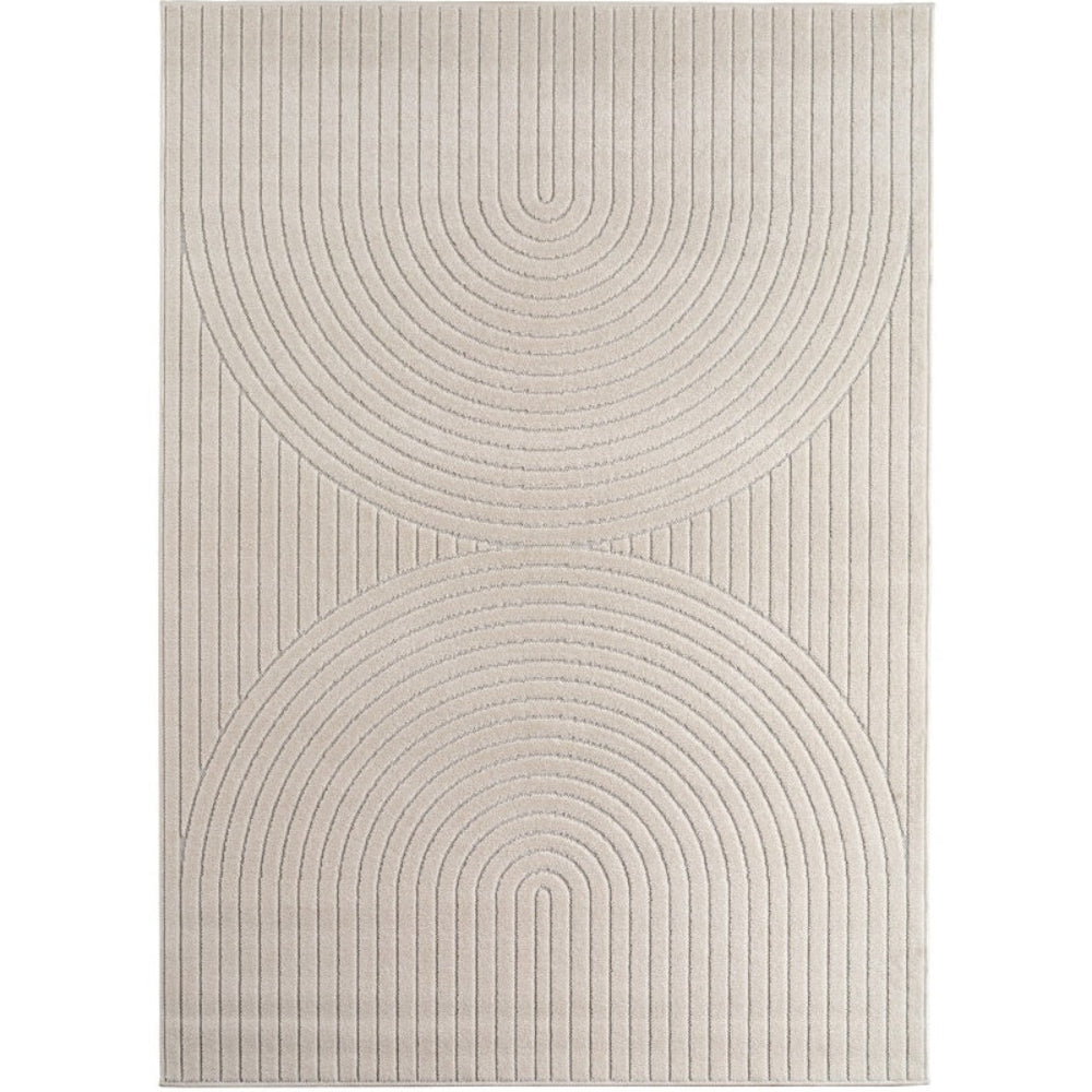 Nova – Vloerkleed Siena Creme – Binnen En Buiten Vloerkleed – Laagpolig – Japandi stijl