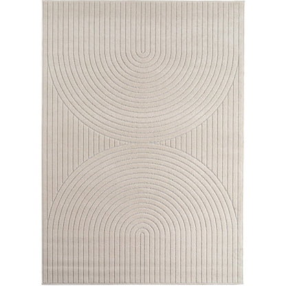 Nova – Vloerkleed Siena Creme – Binnen En Buiten Vloerkleed – Laagpolig – Japandi stijl