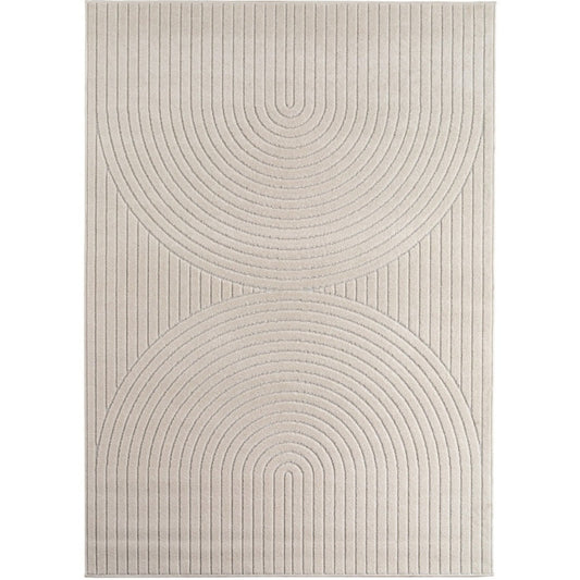 Nova – Vloerkleed Siena Creme – Binnen En Buiten Vloerkleed – Laagpolig – Japandi stijl