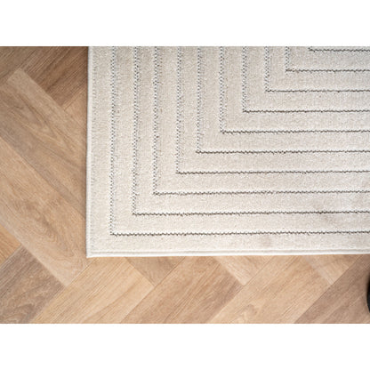 Nova – Vloerkleed Oslo Creme – Binnen En Buiten vloerkleed – Laagpolig – Japandi stijl