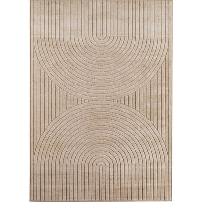 Nova – Vloerkleed Siena Beige – Binnen En Buiten Vloerkleed – Laagpolig – Japandi stijl