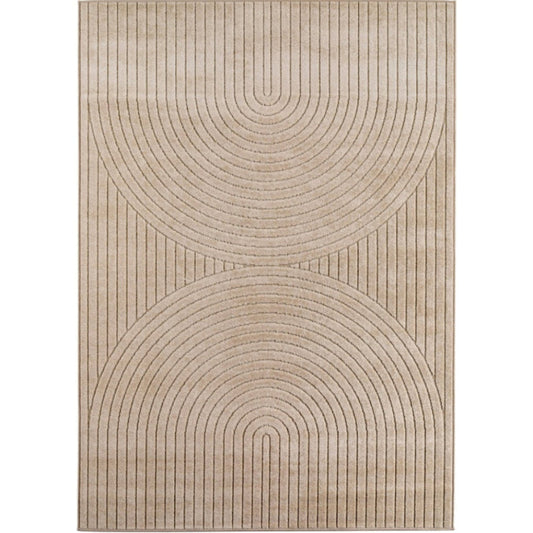 Nova – Vloerkleed Siena Beige – Binnen En Buiten Vloerkleed – Laagpolig – Japandi stijl