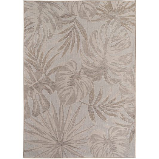 Desert – Bladmotief Beige – Binnen & Buiten Vloerkleed – Laagpolig