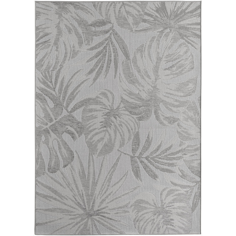 Desert – Bladmotief Grijs – Binnen & Buiten Vloerkleed – Laagpolig