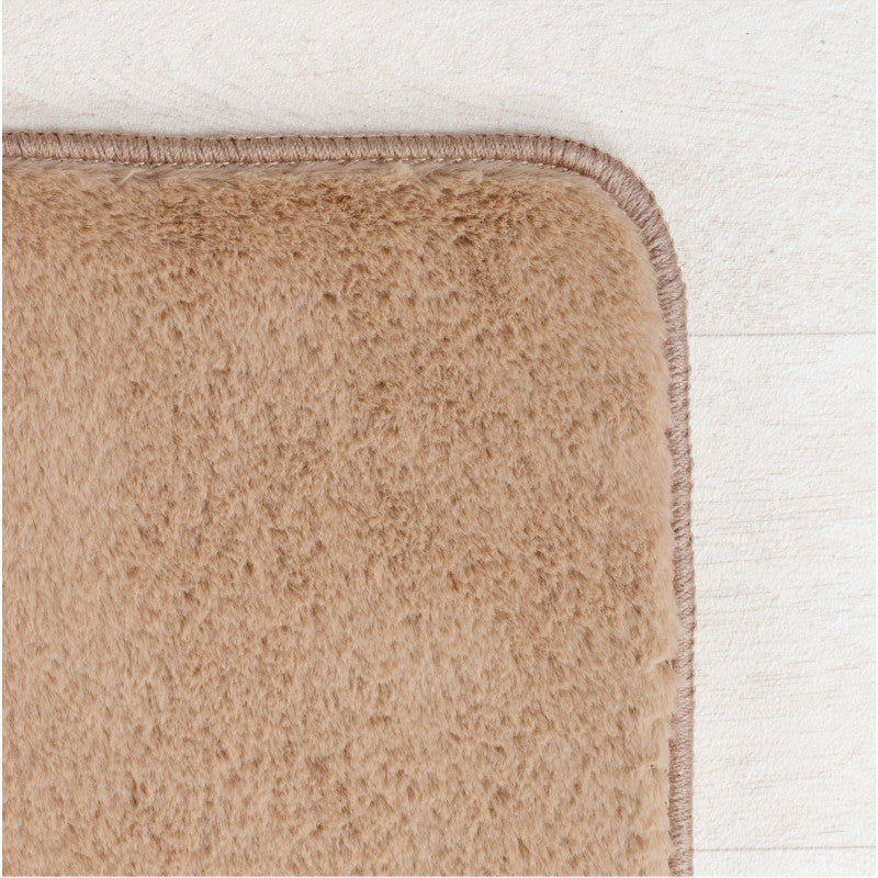 Joy vloerkleed – Beige – Effen laagpolig vloerkleed – zacht en met glans