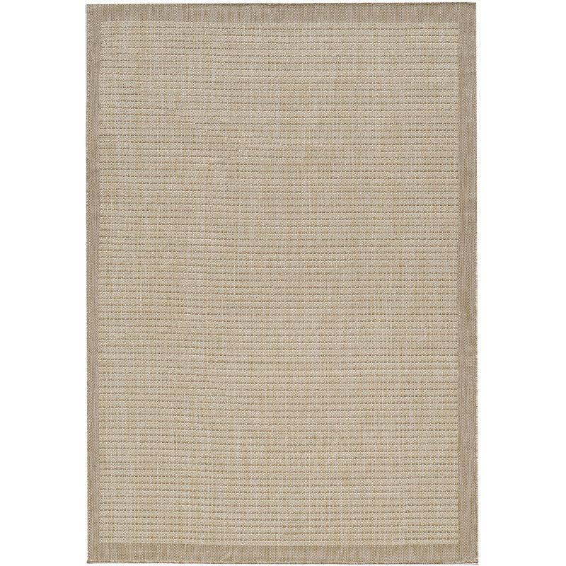 Giza Vloerkleed – Beige met Kader – Laagpolig & Modern – Voor Binnen & Buiten