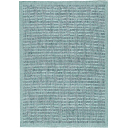 Giza Vloerkleed – Blauw met Kader – Laagpolig & Modern – Voor Binnen & Buiten