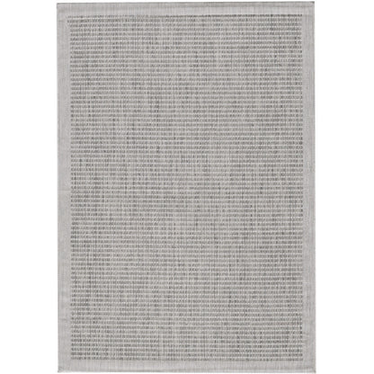 Giza Vloerkleed – Grijs met Kader – Laagpolig & Modern – Voor Binnen & Buiten