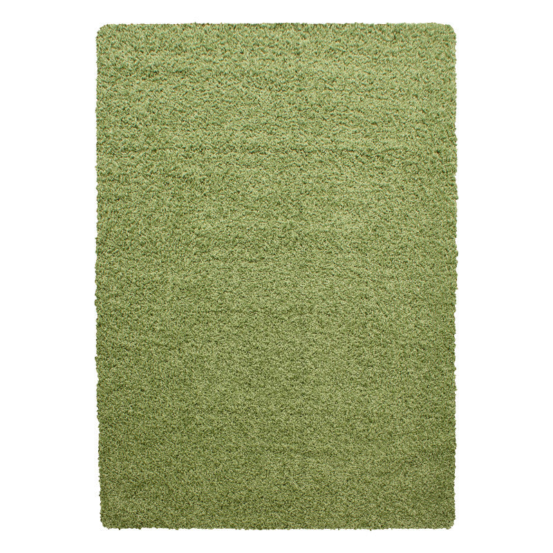 Mila Vloerkleed – Groen – Hoogpolig & Effen