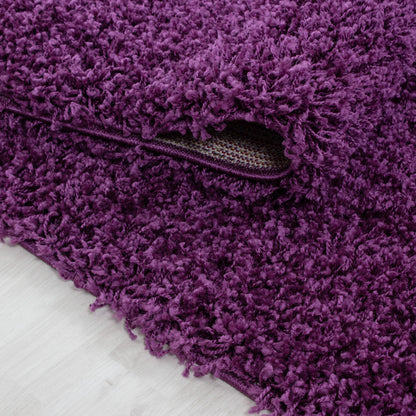 Mila Vloerkleed – Lila – Hoogpolig & Effen