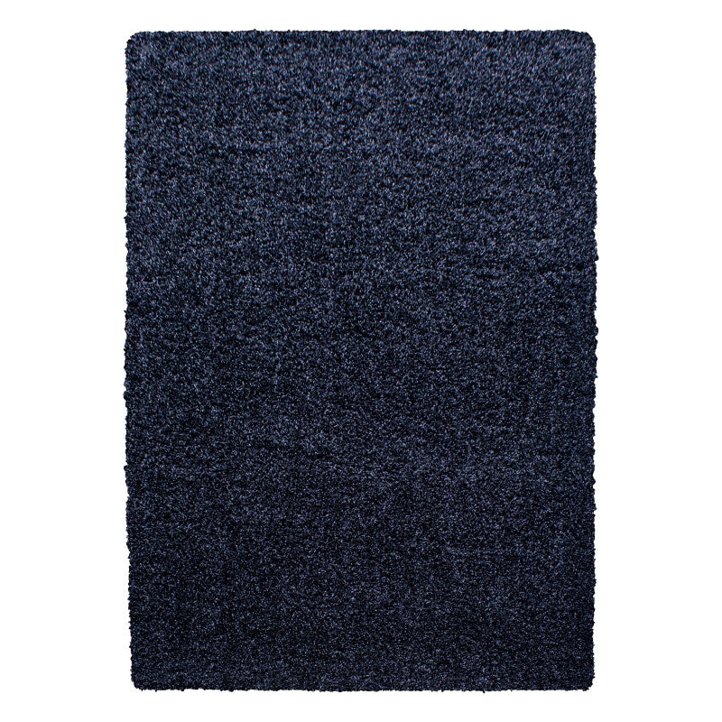 Mila Vloerkleed – Navy – Hoogpolig & Effen