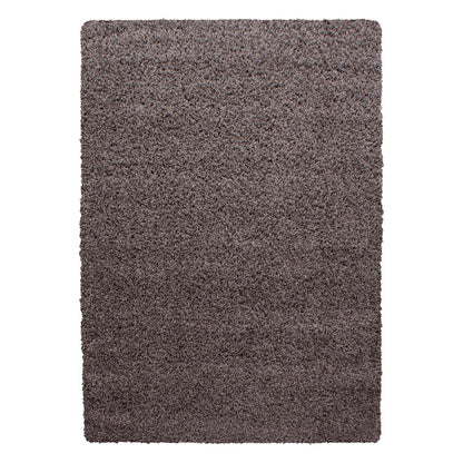 Mila Vloerkleed – Taupe – Hoogpolig & Effen