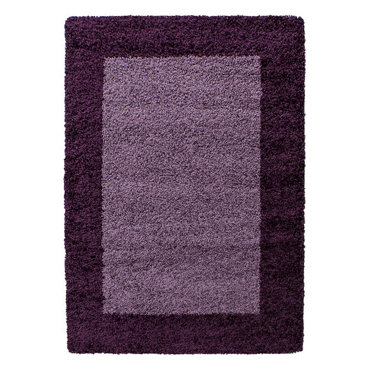 Mila Vloerkleed – Kader Lila – Hoogpolig & Zacht