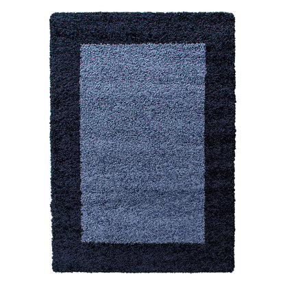 Mila Vloerkleed – Kader Navy – Hoogpolig & Zacht