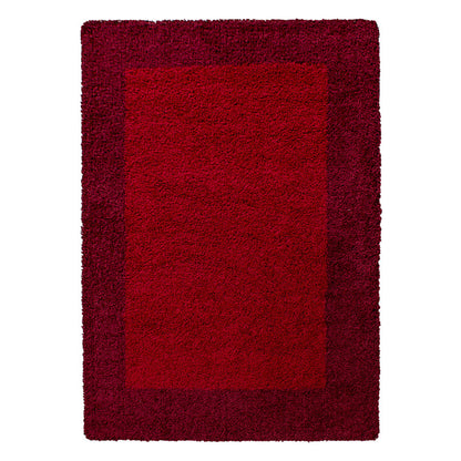Mila Vloerkleed – Kader Rood – Hoogpolig & Zacht