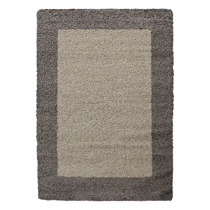 Mila Vloerkleed – Kader Taupe – Hoogpolig & Zacht