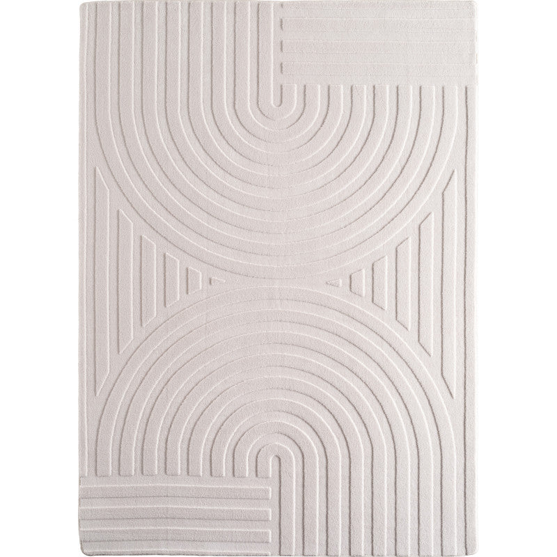 Pompei Doppio Ivory – Dubbel Cirkelmotief – Laagpolig Vloerkleed