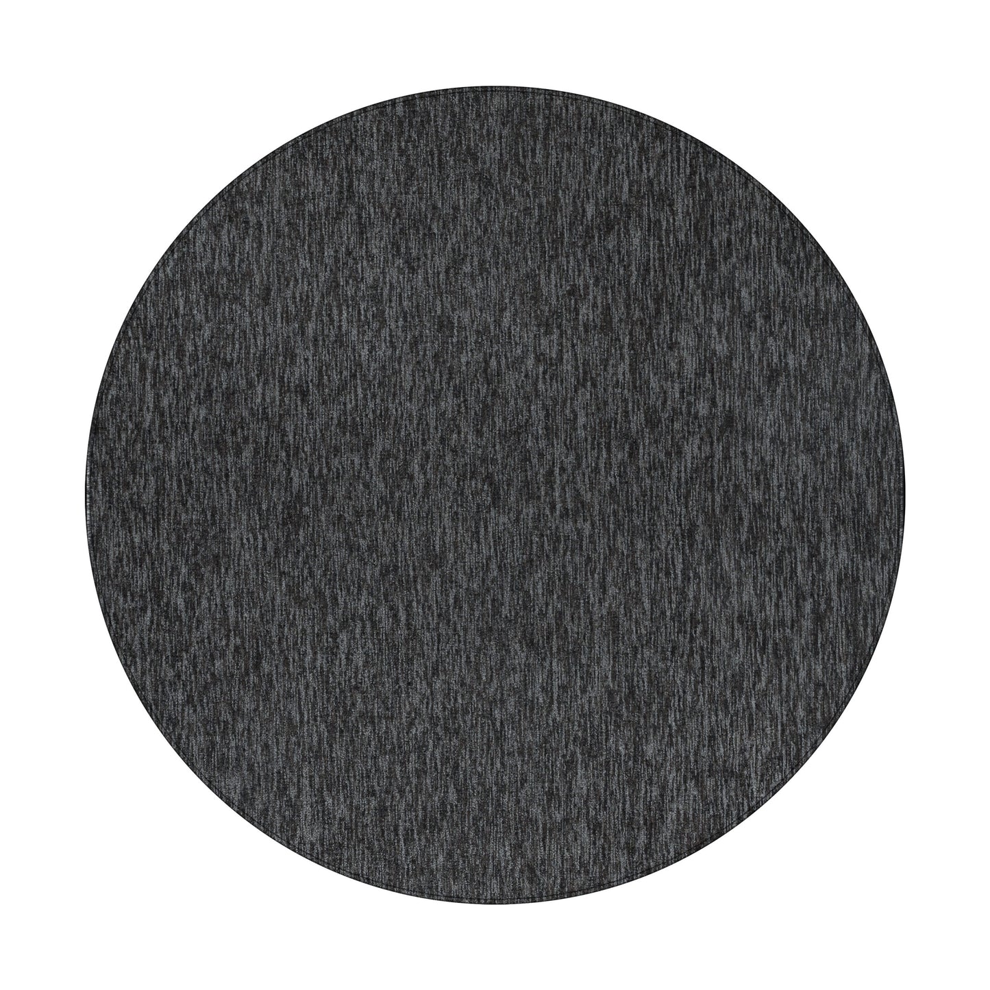 Nizza Rond Vloerkleed – Antraciet – Laagpolig & Effen Design