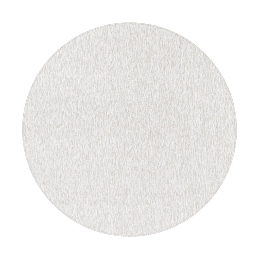 Nizza Rond Vloerkleed – Creme – Laagpolig & Effen Design