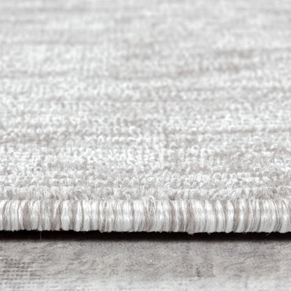 Nizza Rond Vloerkleed – Creme – Laagpolig & Effen Design