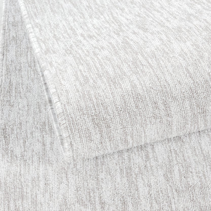 Nizza Rond Vloerkleed – Creme – Laagpolig & Effen Design