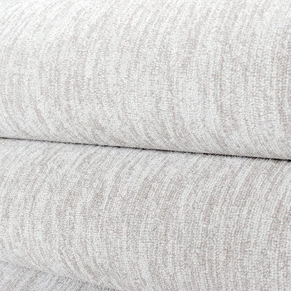 Nizza Rond Vloerkleed – Creme – Laagpolig & Effen Design