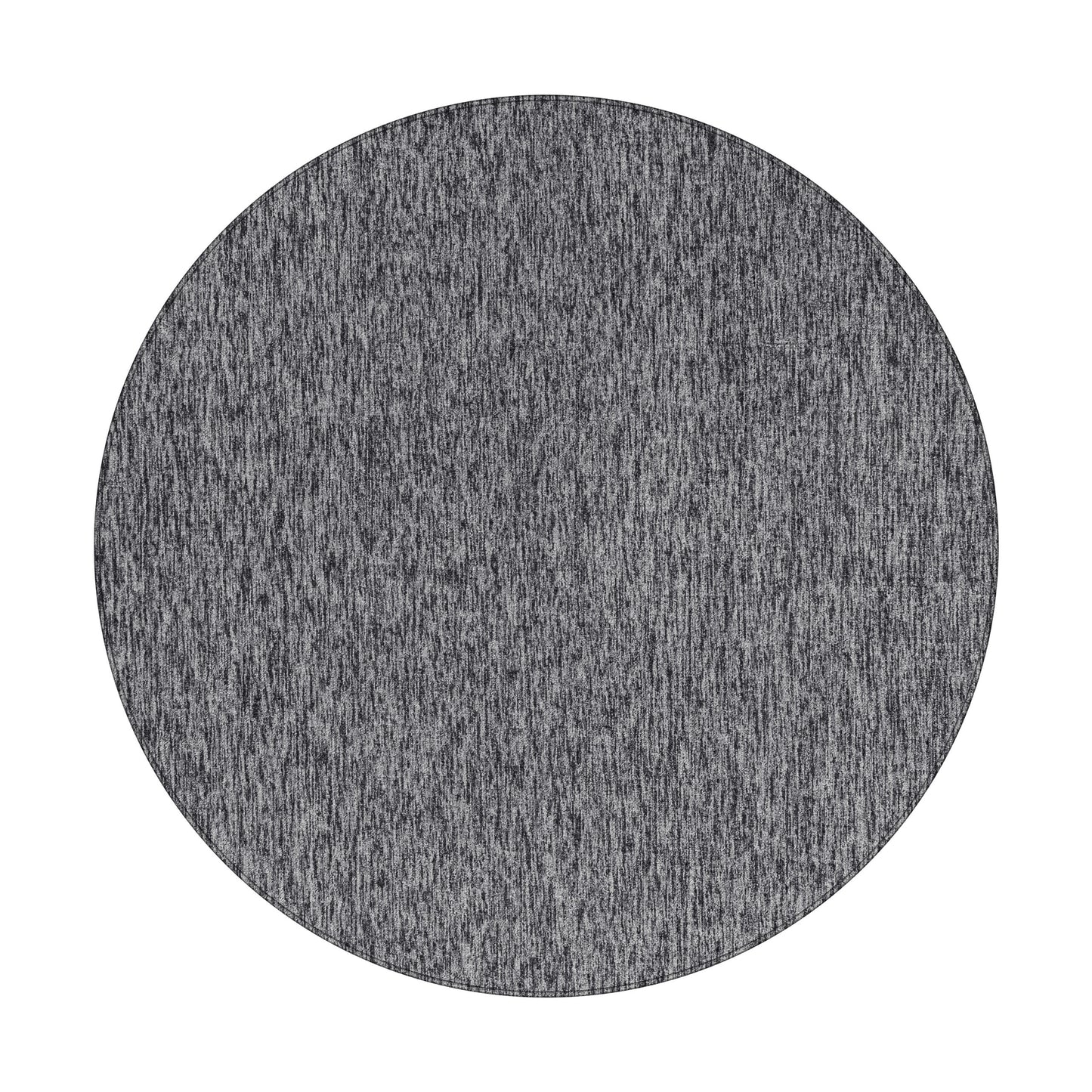 Nizza Rond Vloerkleed – Grijs – Laagpolig & Effen Design