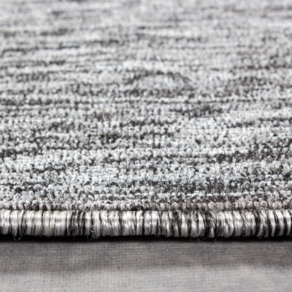 Nizza Rond Vloerkleed – Grijs – Laagpolig & Effen Design
