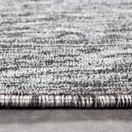 Nizza Rond Vloerkleed – Grijs – Laagpolig & Effen Design